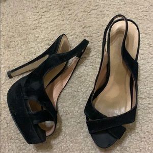 Black suede high heels by Aldo size 5